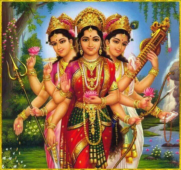 Durga, Lakshmi, Saraswathi